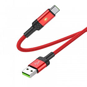 BOROFONE BU30 Красный кабель USB 5A (TYPE-C) 1.2м